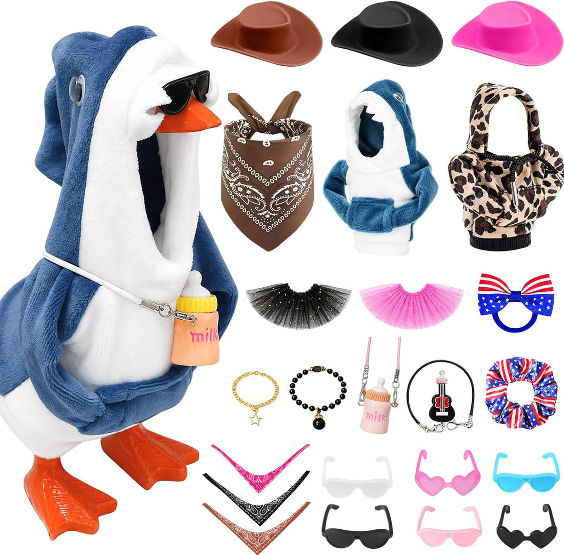 2 Pack Desk Goose Outfits 7 Inches for Halloween Christmas and Holiday