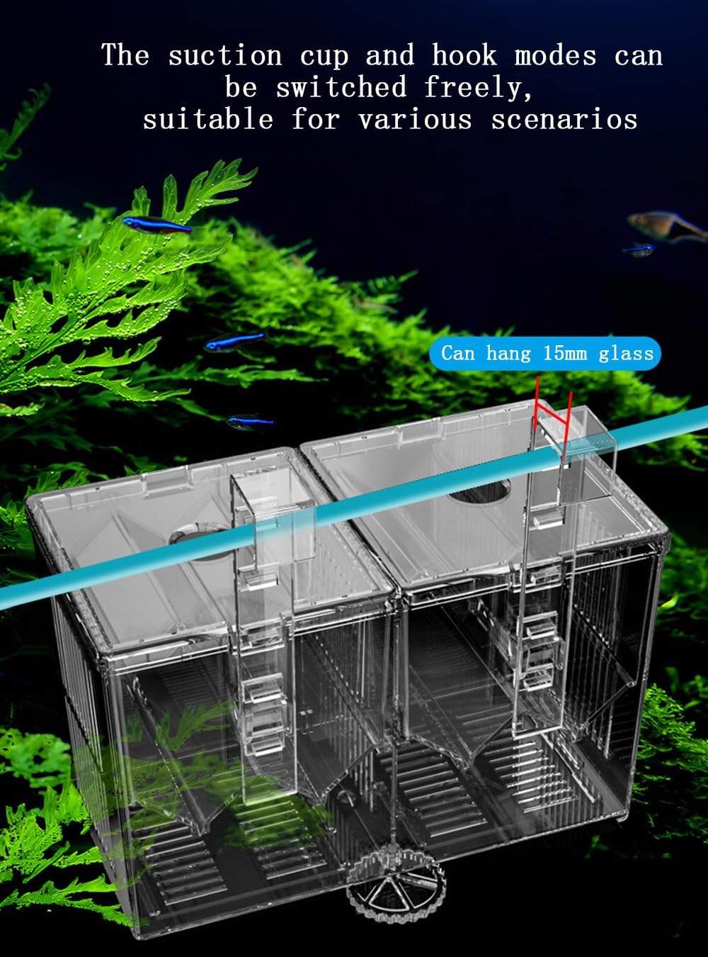 Aquarium Breeder Box, Isolation Hatchery for Small Fish Fry Hatchery