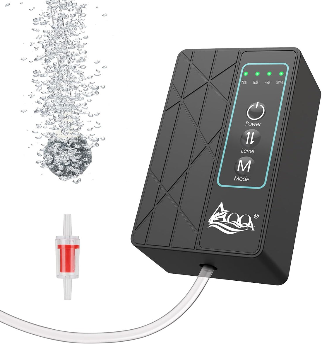 AQQA 30GPH USB Rechargeable Aquarium Air Pump