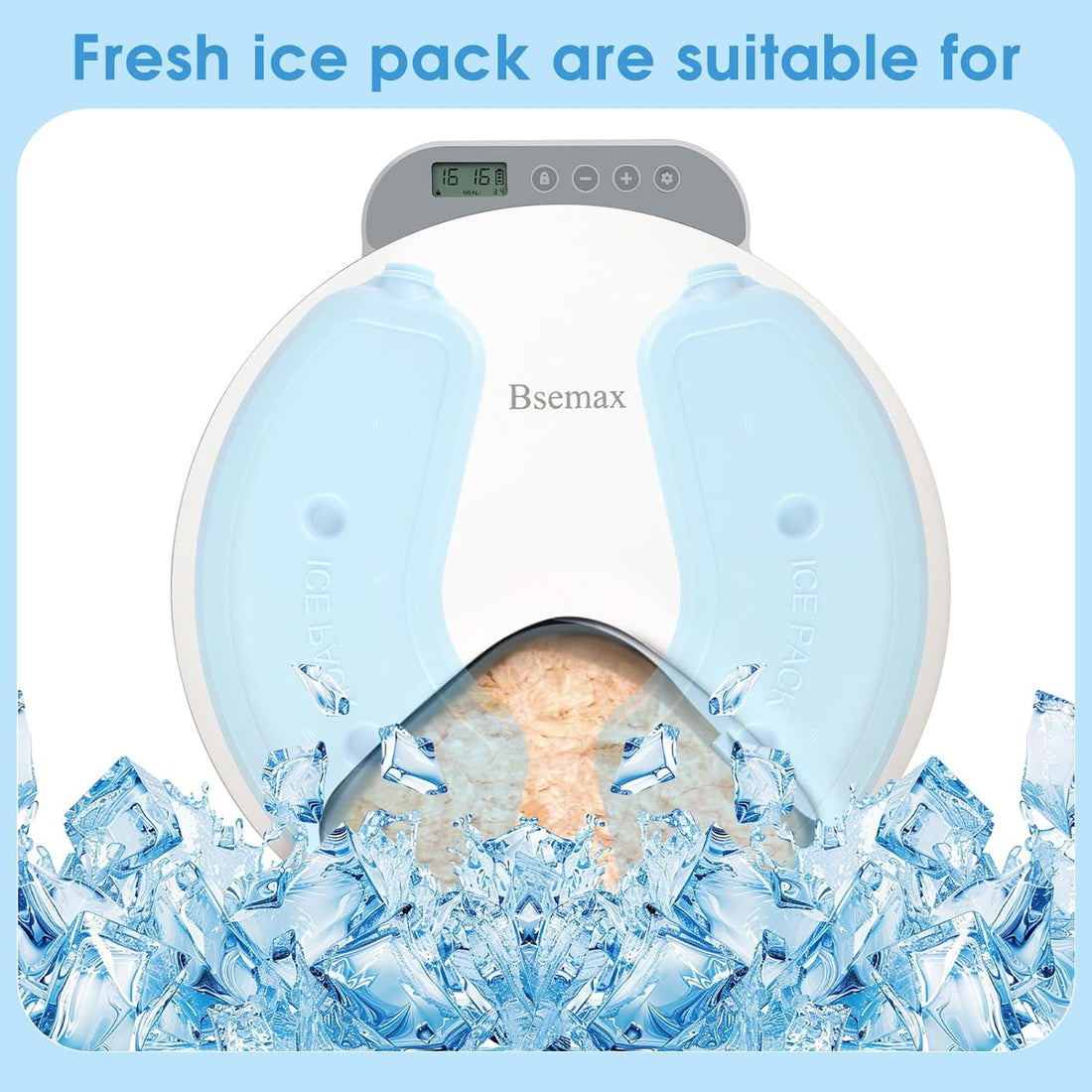 Bsemax 2 Pcs Replacement Ice Packs for Automatic Cat Feeder Wet Food