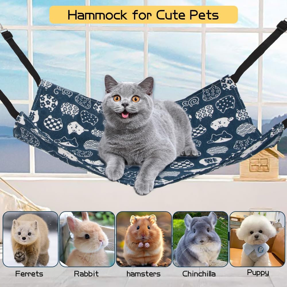 NIEITRK Cat Hammock & Swing - Indoor Kitten Bed & Accessories for Cat