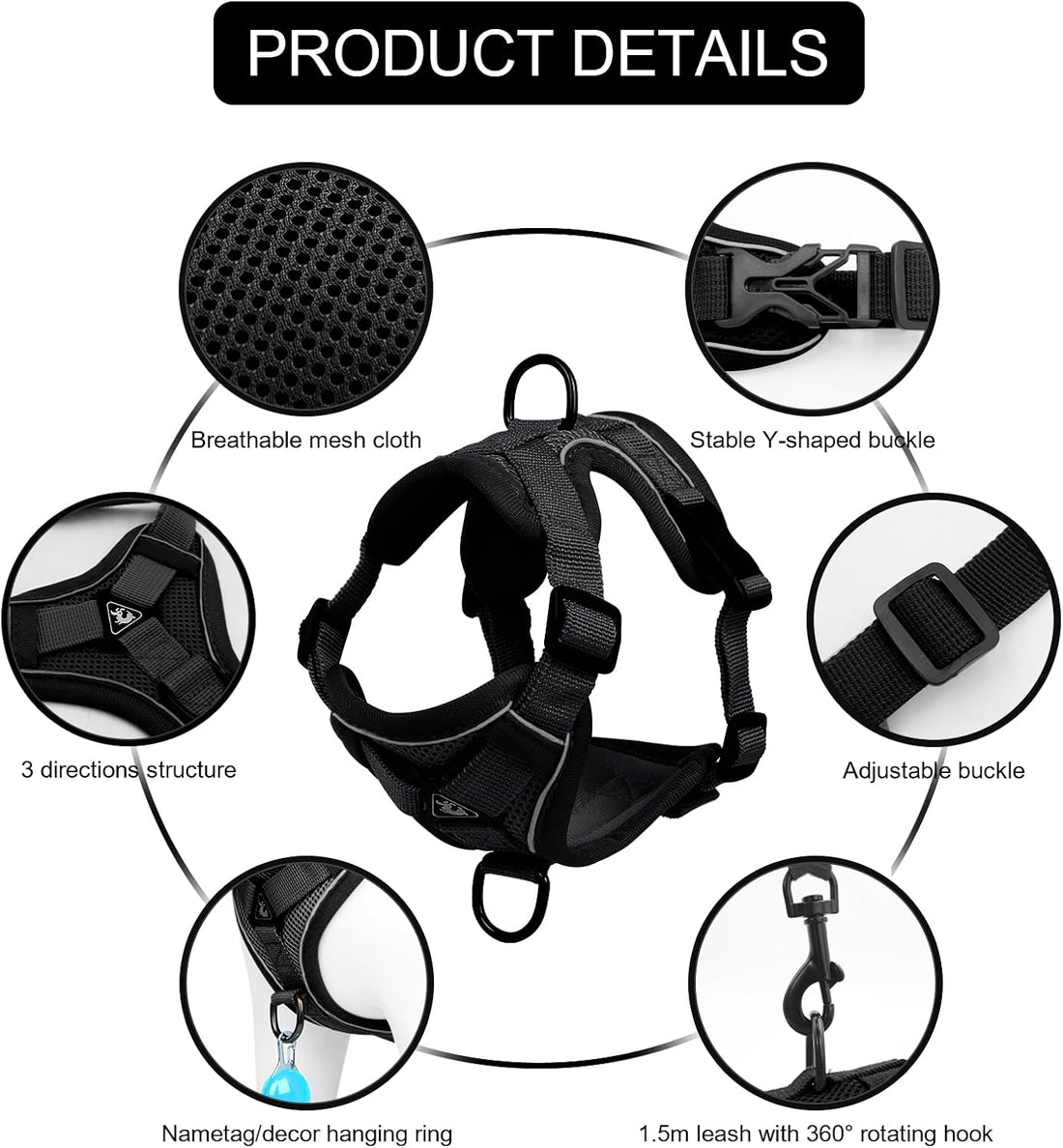 Skmeditec Cat Harness and Leash Set