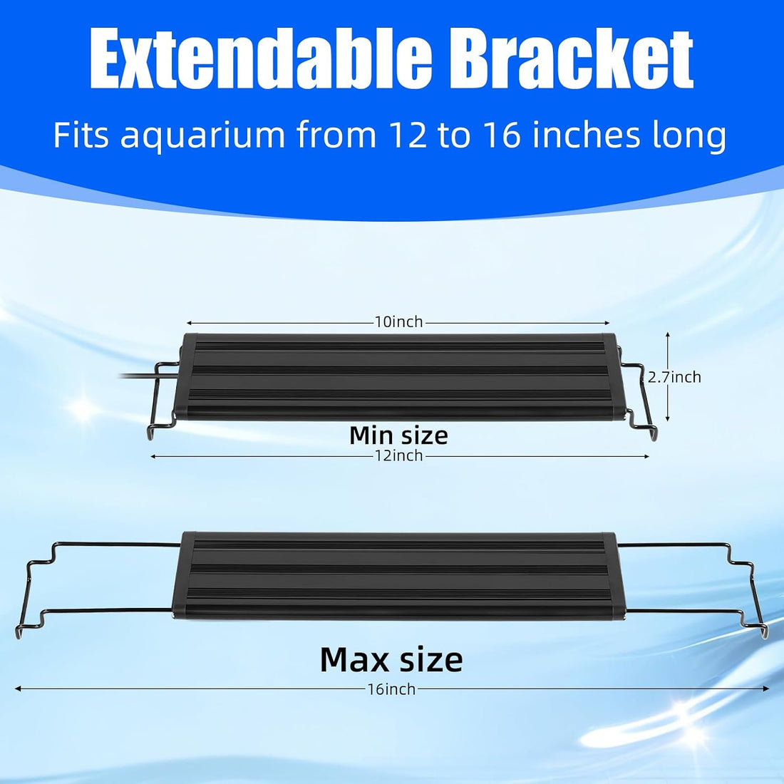 AQUANEAT LED Aquarium Light, with Dimmer for 12-16 Inch Fish Tank