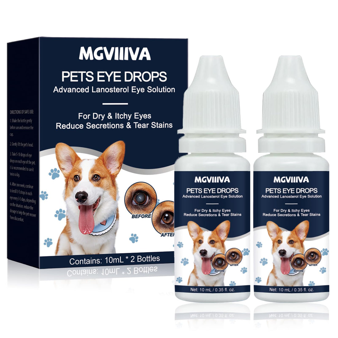 Cataract Drops for Dogs, Dog Eye Drops for Relieving Itching