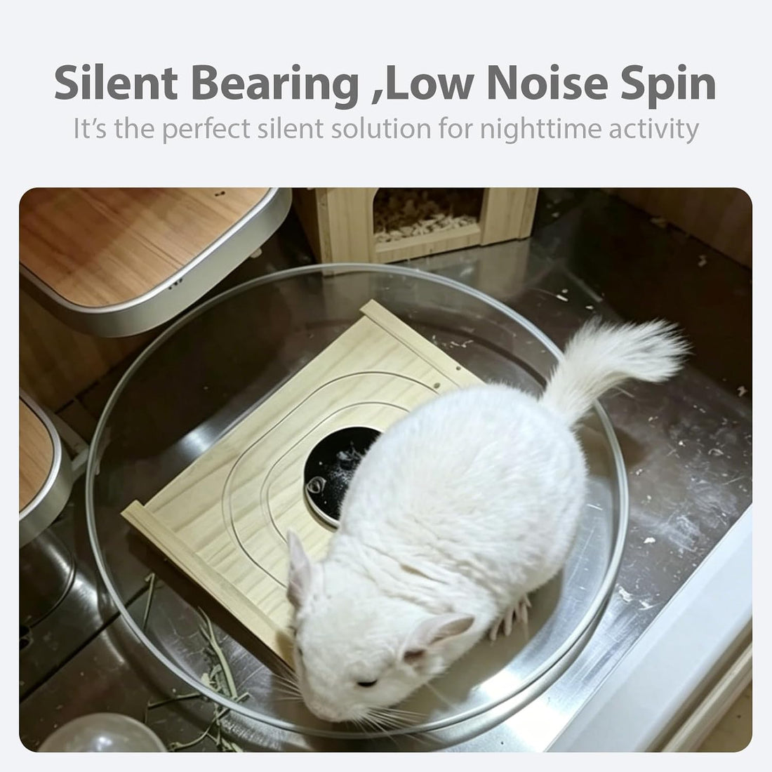 11" Silent Chinchilla Wheel Glass Chinchillas Exercise Wheel(11inch)