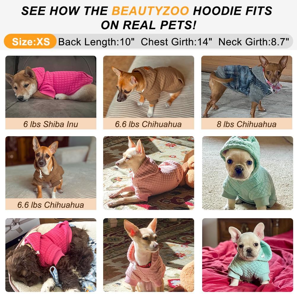 BEAUTYZOO Dog Hoodie for Small Medium Large Dogs