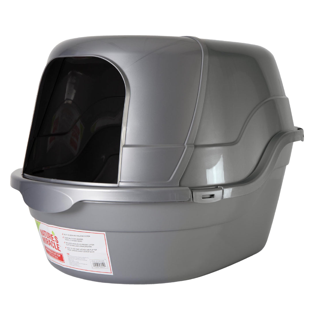 Nature’s Miracle Hooded Flip Top Litter Box for Cats
