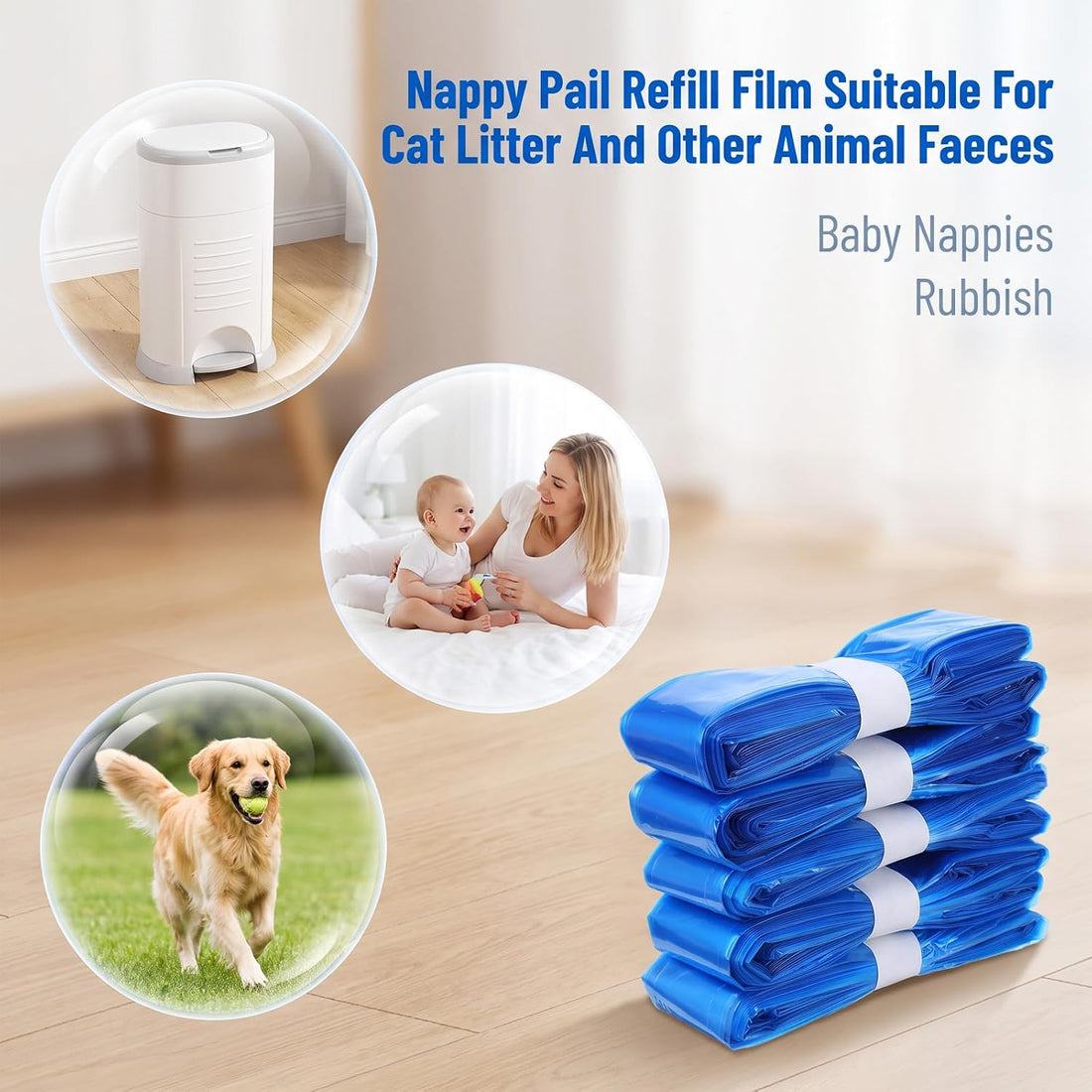 24 Pcs Cat Litter Refill Bags, Durable Universal Cat Litter Refills
