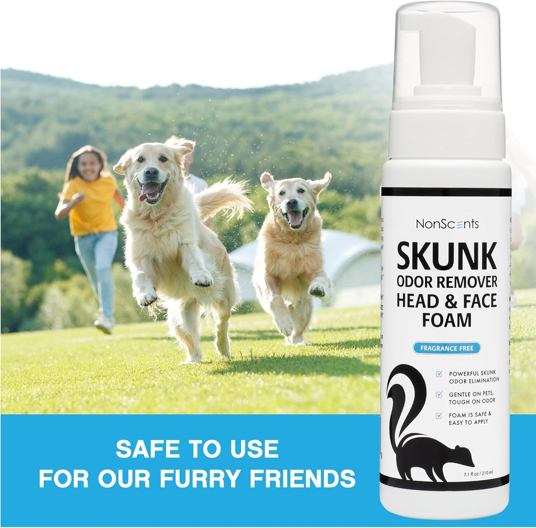 NonScents Skunk Odor Remover Head & Face Foam - Skunk Odor from Pets