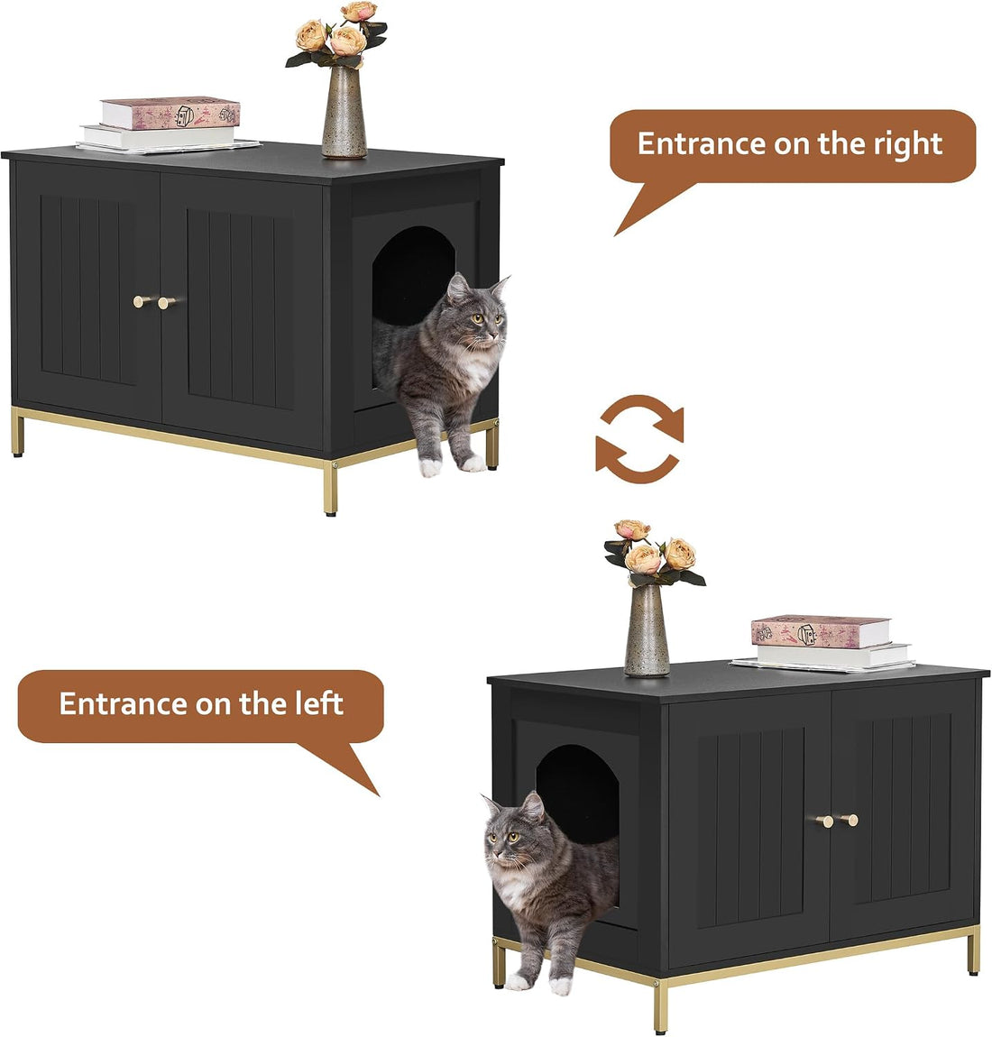 Homhedy Cat Litter Box Enclosure