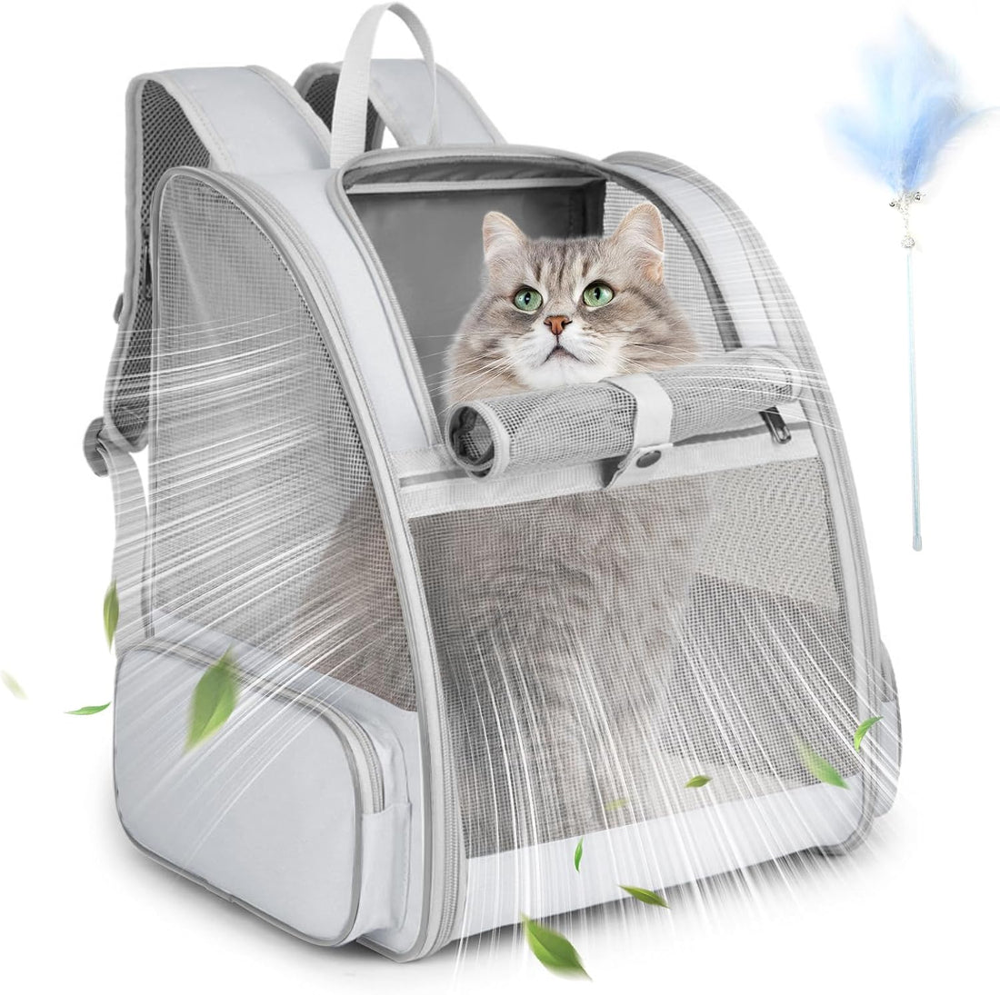 Cat Backpack Carrier, Small Dog Carrier Backpack with Fully