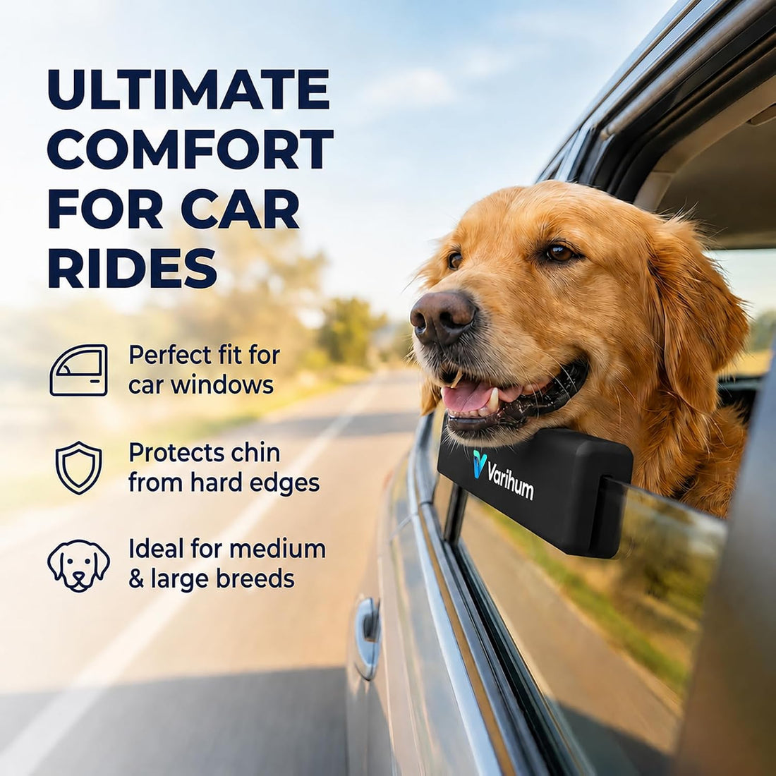 Dog Window Guards for Cars Pet Car Window Chin Rest for Comfortable