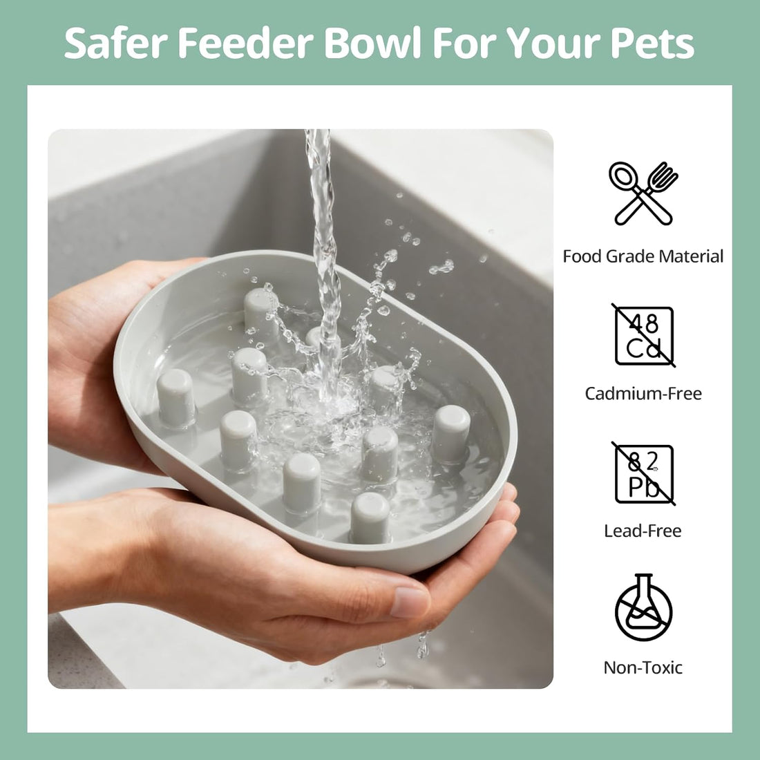 Slow Feeder Bowl for Automatic Microchip Cat Pet Feeder