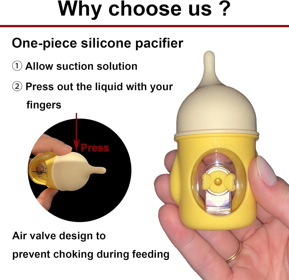 Pet Nursing Bottle, Yellow Animal Feeding Bottles with Soft Silicone