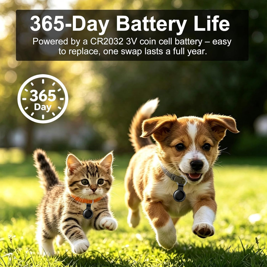 GPS Pet Tracker for Dogs (Android & iOS), Smart Pet Tracker for Collar