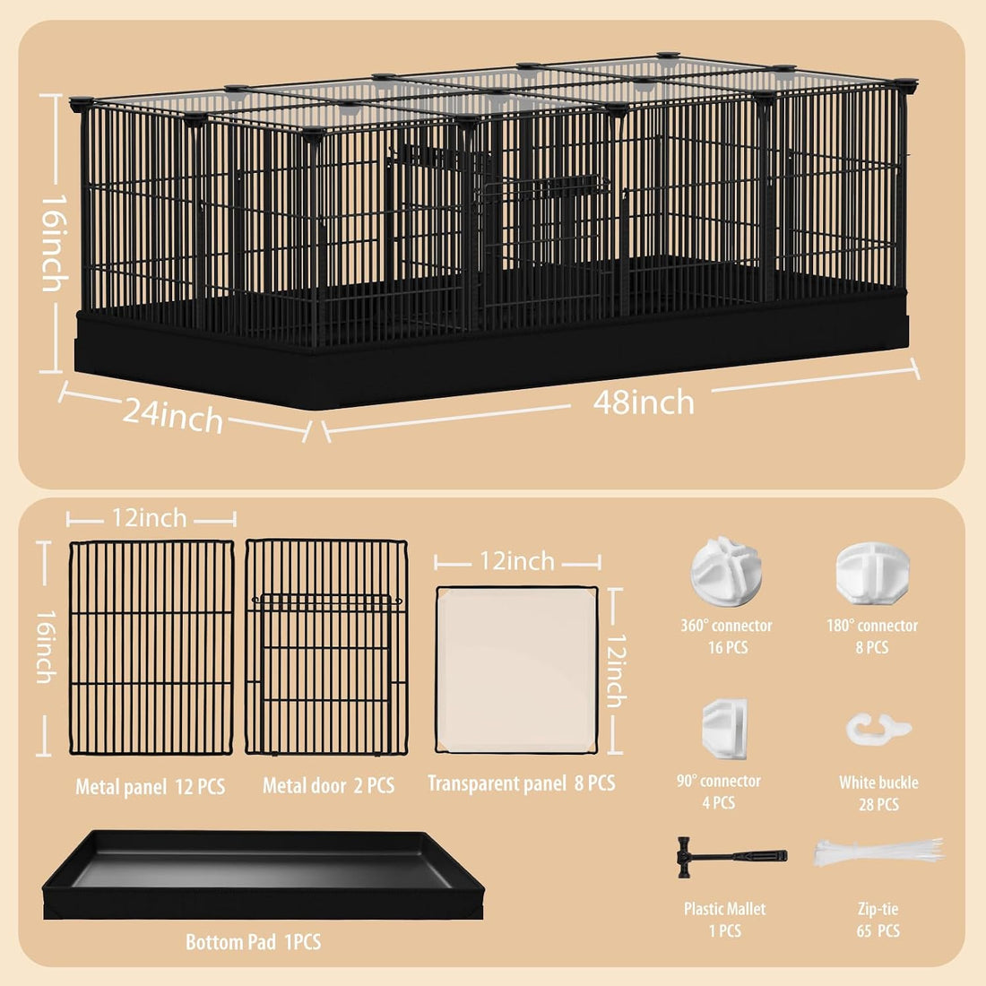 22 Panels Small Animal Playpen