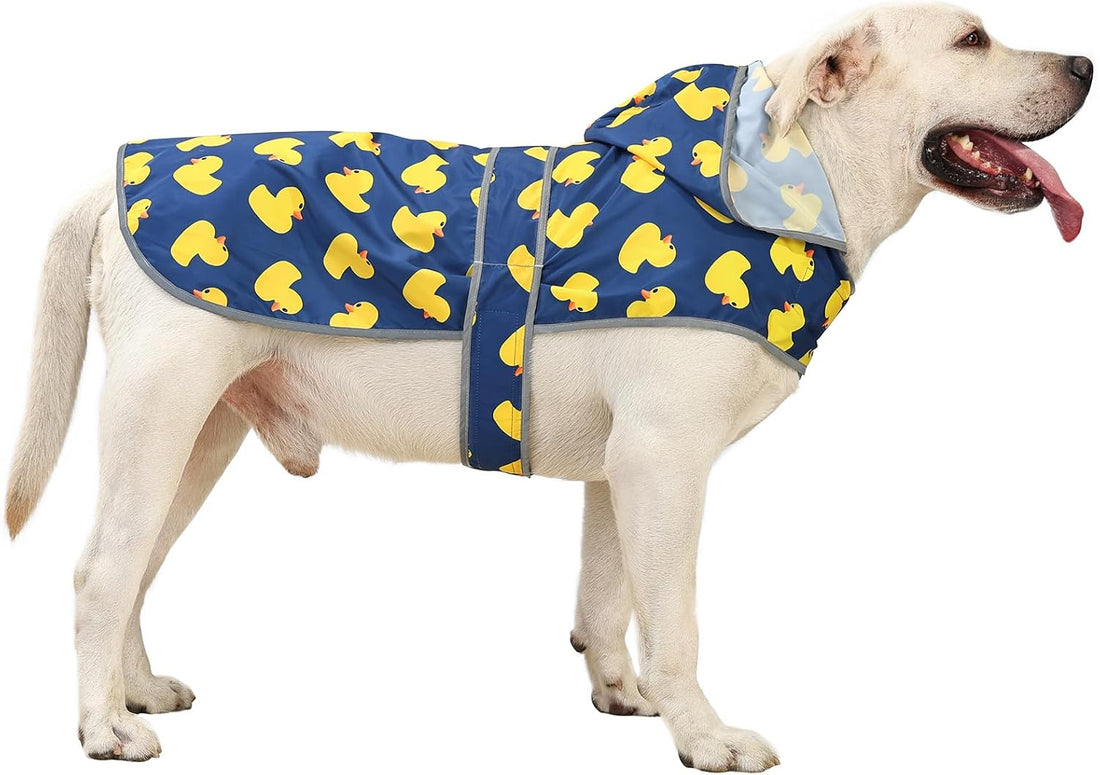 Dog Raincoat, Waterproof Dog Rain Jacket with Hood