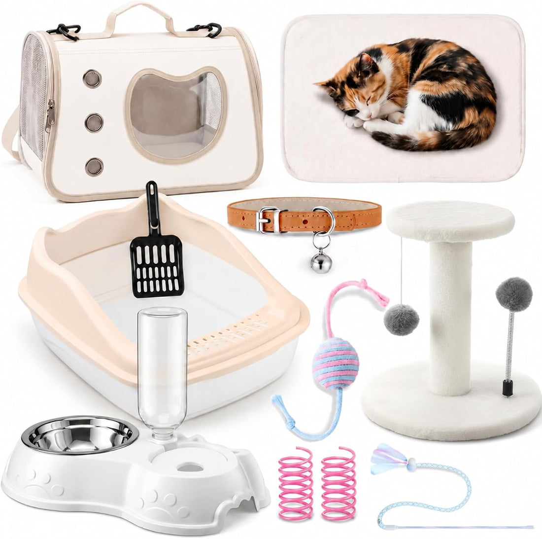 Eccliy 10 Pcs Kitten Starter Kit for Indoor