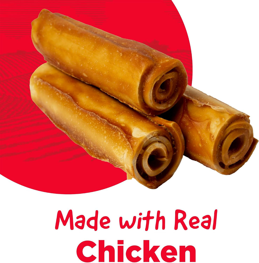Country Kitchen Rawhide Free Chicken Dog Chews, for Medium Dogs