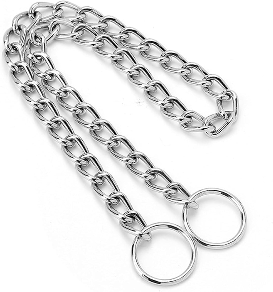 Metal Chain Collar, Martingale Training Collar for Medium Dogs 18-inch