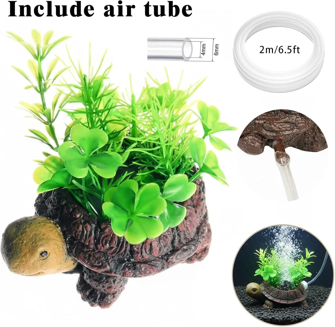LIYAOLI Turtle Tank Bubbler Decor, Aquarium Air Stone with Tubing