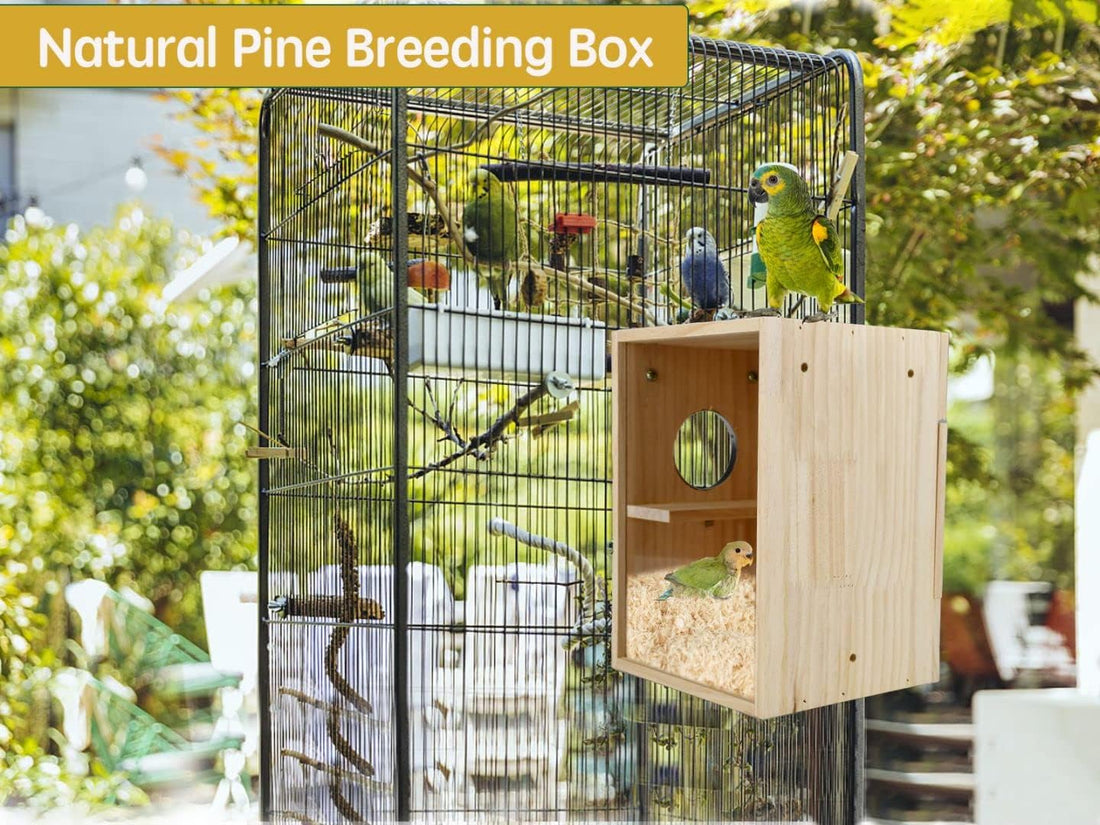 CooShou Bird Nest Box Parakeet Breeding Nest Box Bird Nest House