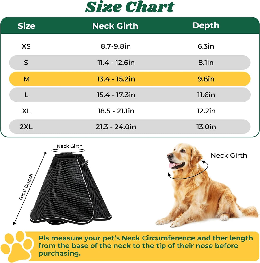 Soft Dog Cone Collar,Adjustable Elizabethan Anti-Lick Pet Recovery
