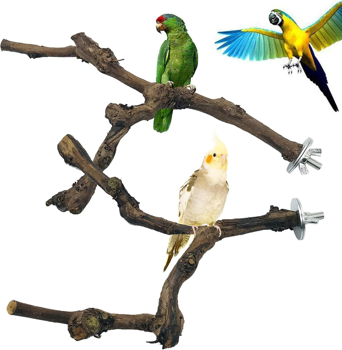 4PCS Bird Perch Natural Grape Stick Bird Standing Stick Grapevine