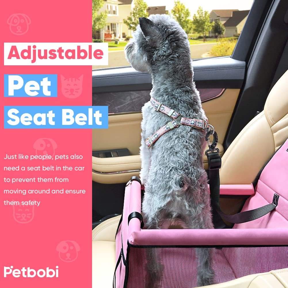 Petbobi Pet Reinforce Car Booster Seat for Dog Cat Portable