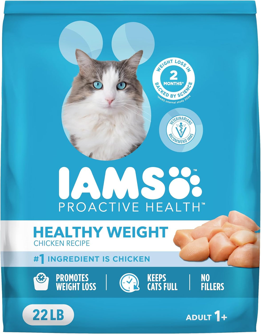 IAMS Proactive Health Healthy Weight Dry Cat Food, Chicken, 3.5 lb