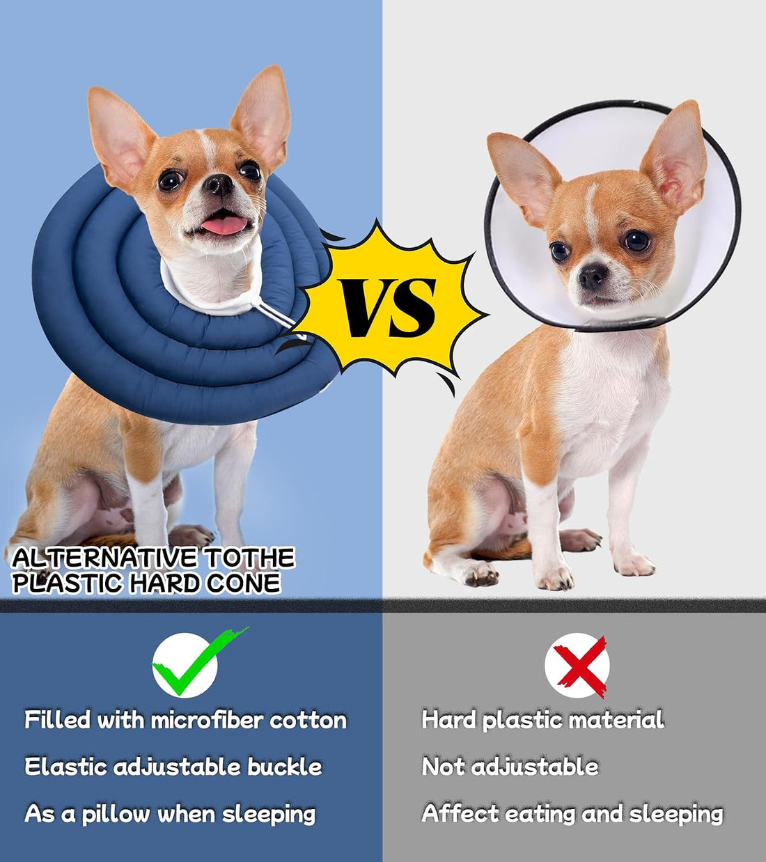 Soft Dog Cones, Recovery Dog Donut Collar After Surgery- Cone