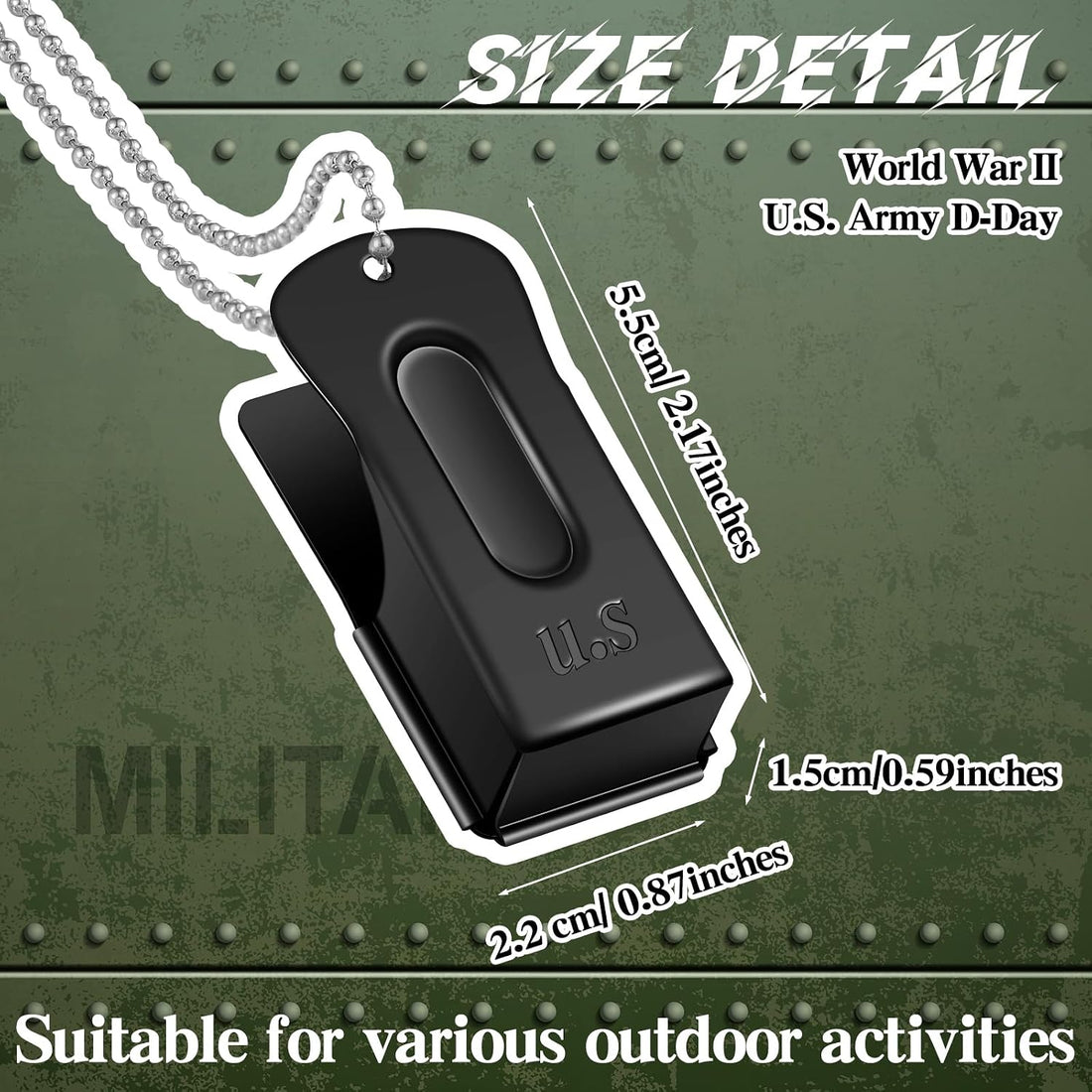 Jenaai 3 Pieces Brass Dog Training Clicker with Chain for Dogs Cats