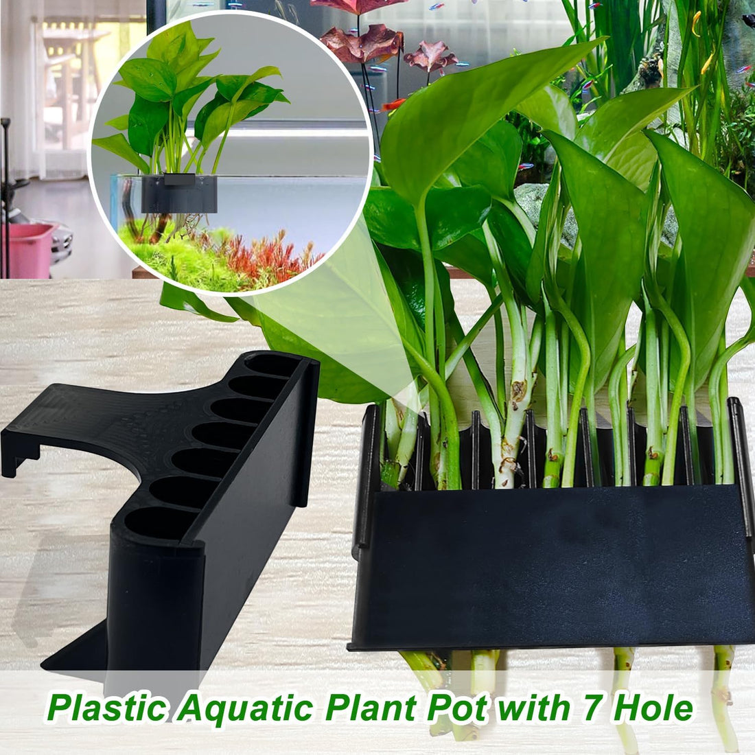 2PC 7 Holes Upgraded Aquarium Plant Holder