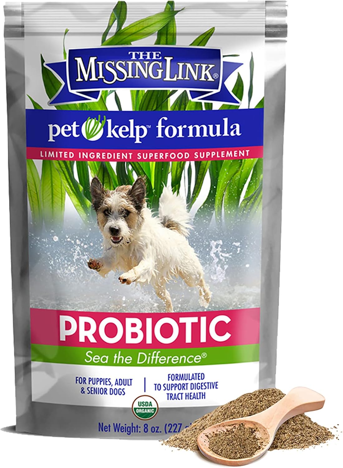 The Missing Link Pet Kelp Dog Probiotic Organic Supplement Powder