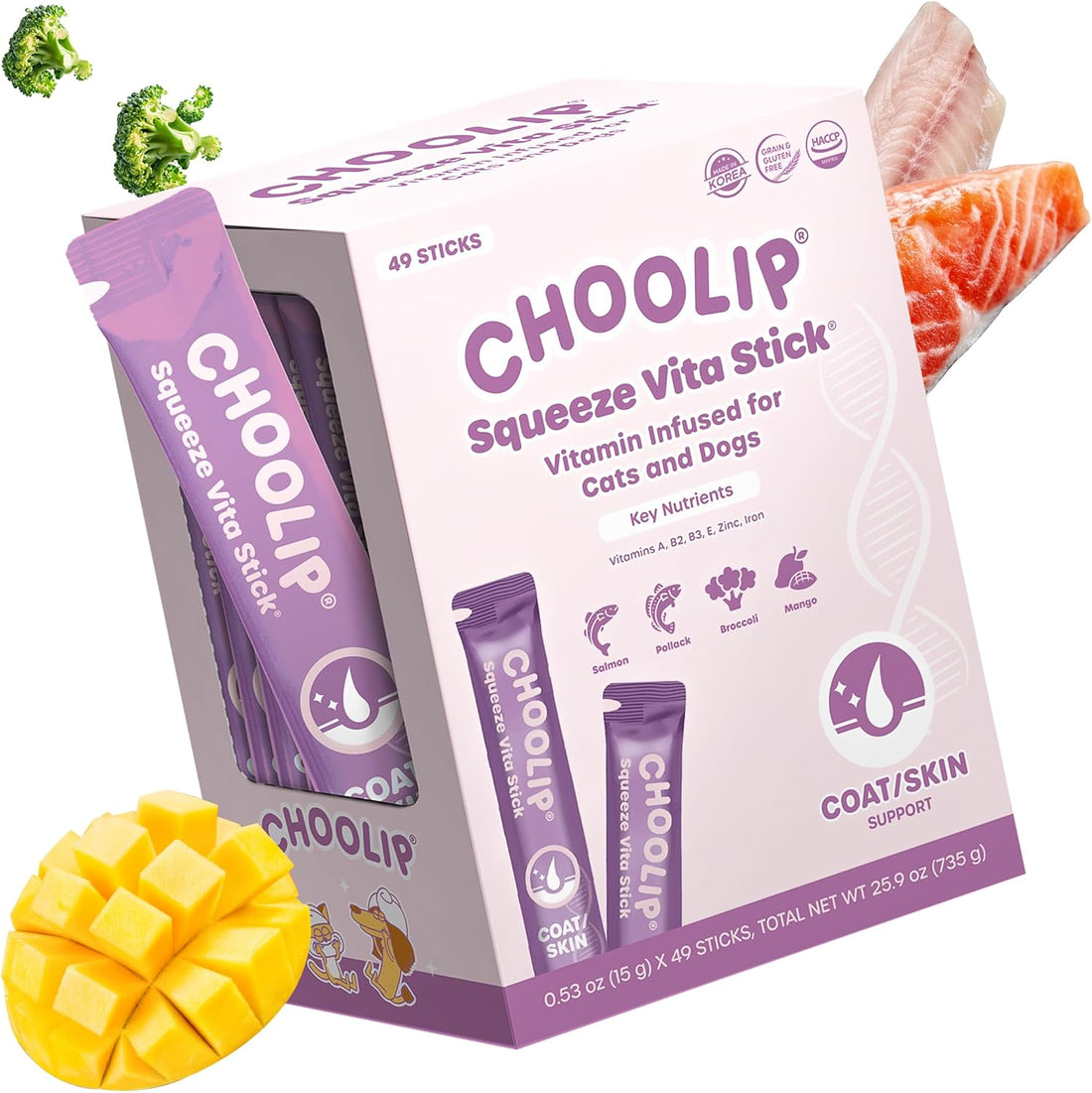 Choolip Squeeze Vita Stick Lickable Cat and Dog Treats