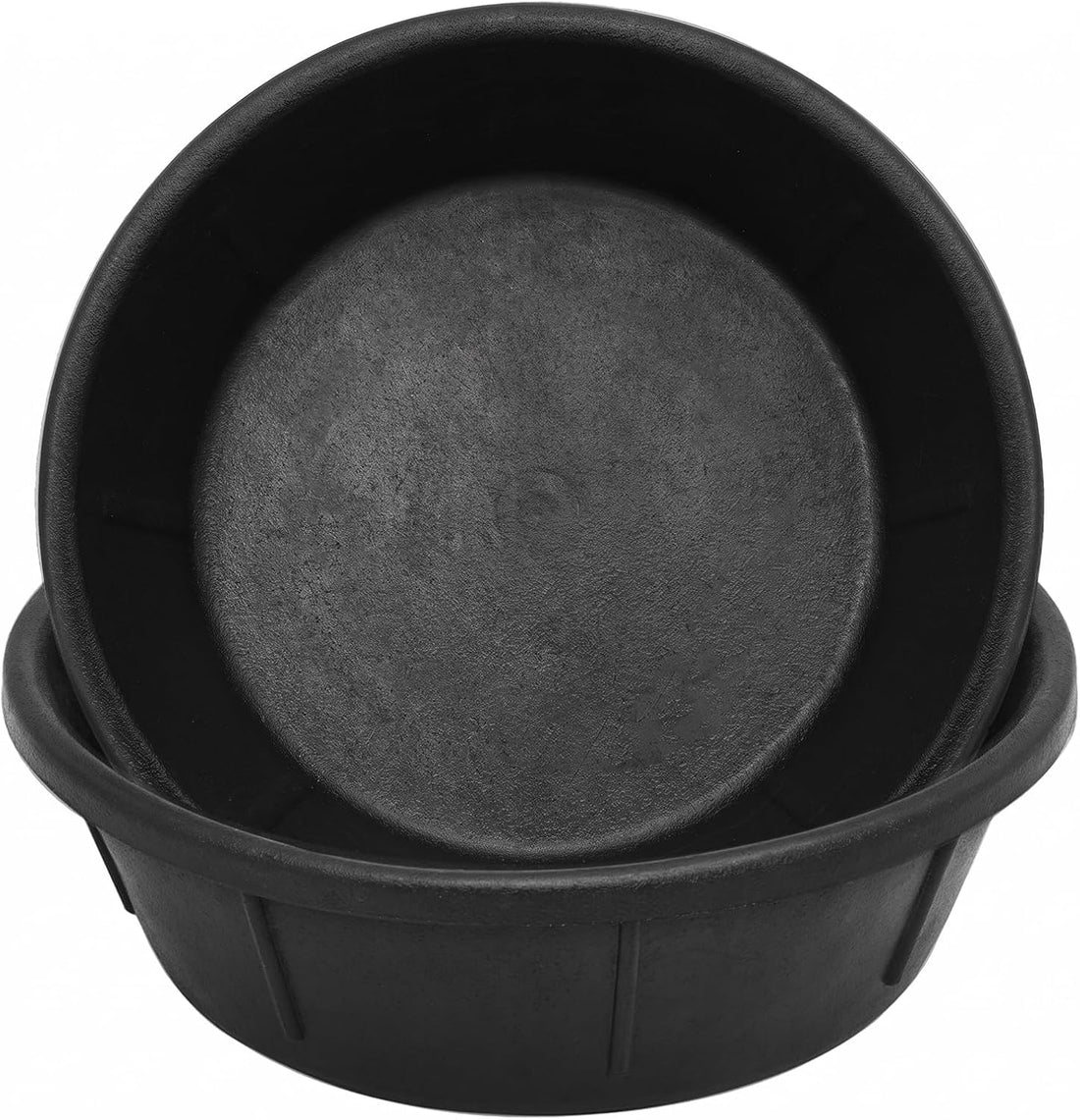 Sadnyy 2 Pcs 4 Quart/ 1 Gallon Rubber Feeder Pan Horse Feed Bucket