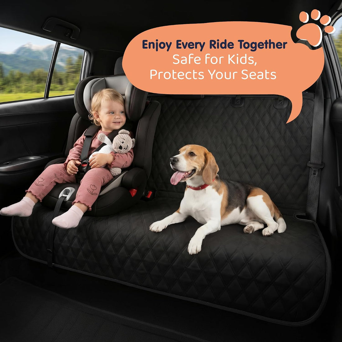 Bench Back Seat Cover for Dogs