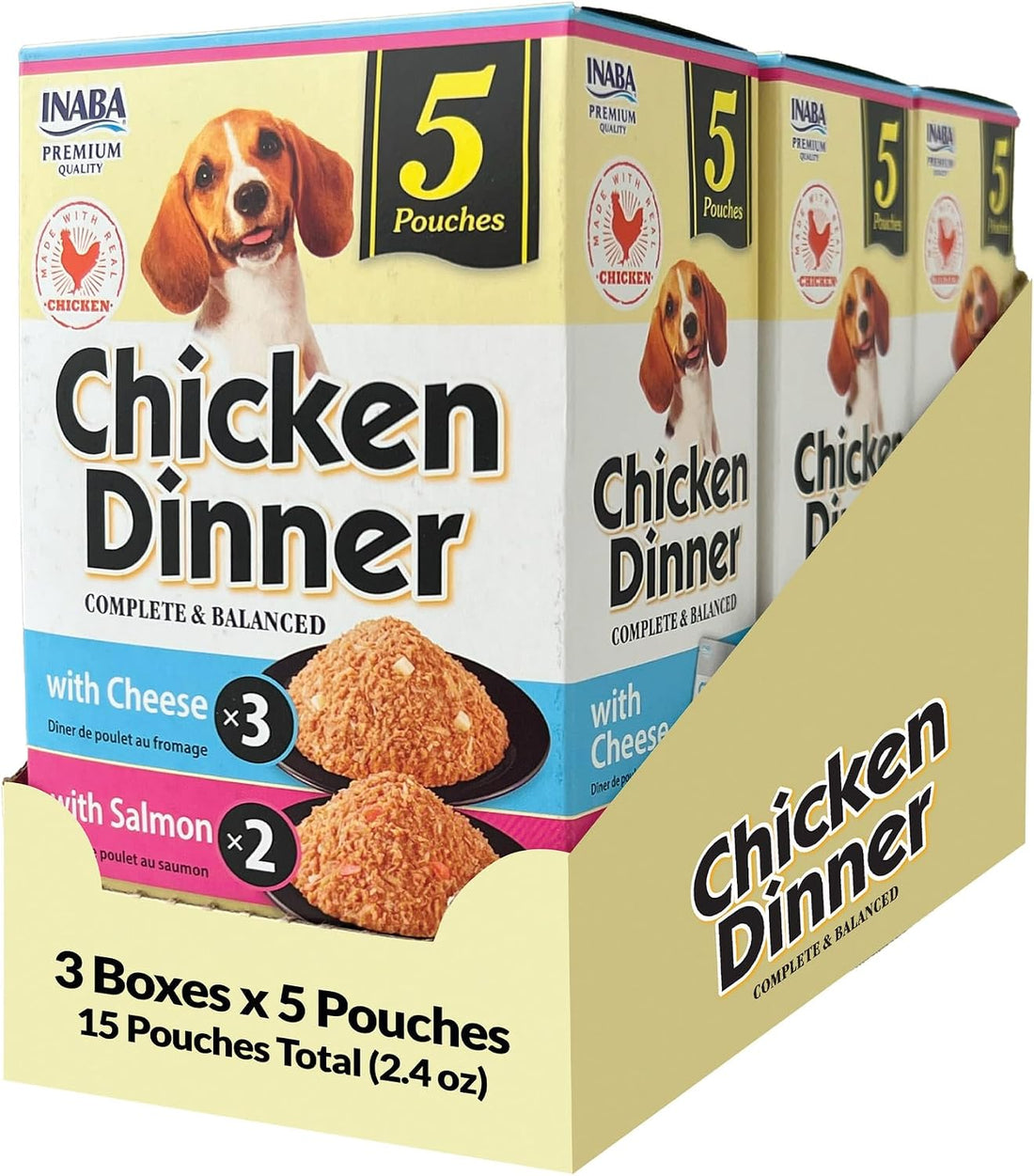 INABA Chicken Dinner Wet Dog Food, Pumpkin Sweet Potato Variety, 15ct