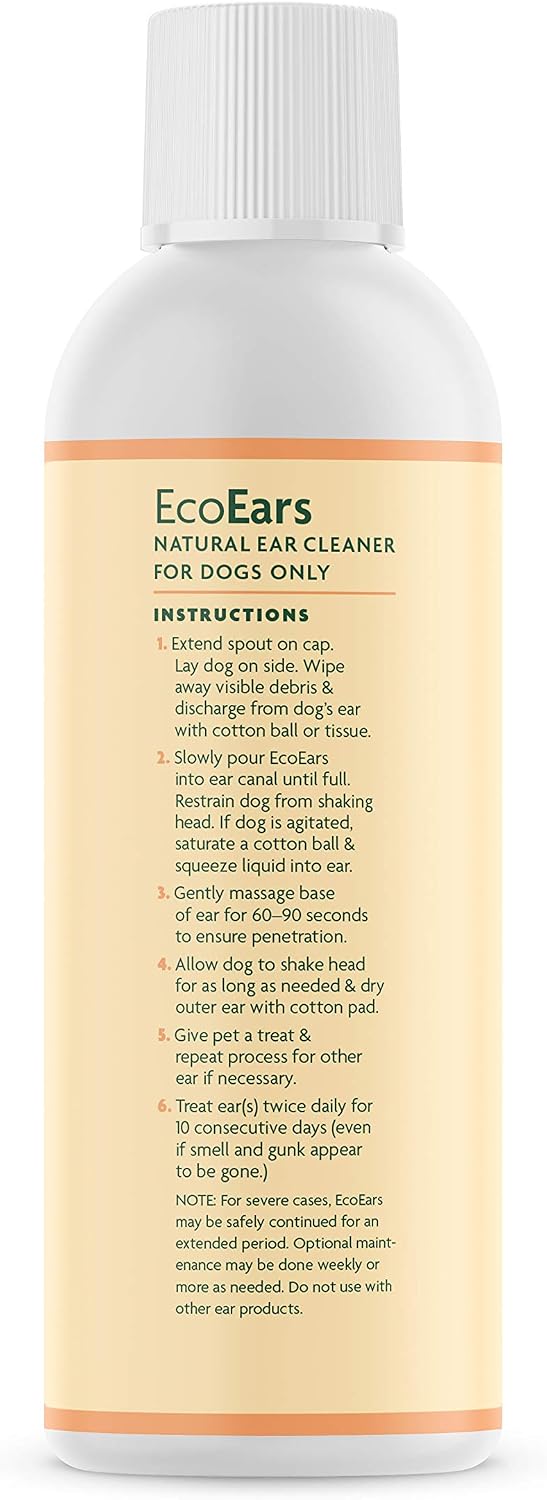 EcoEars Dog Ear Cleaner – Natural Multi-Action Formula for Ear