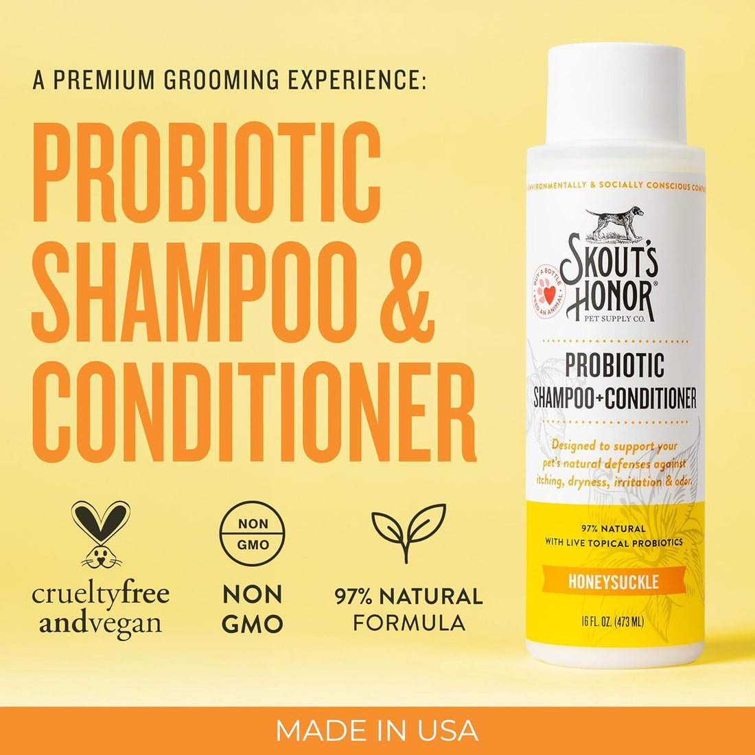 SKOUT'S HONOR Probiotic Grooming Essentials Bundle - Honeysuckle