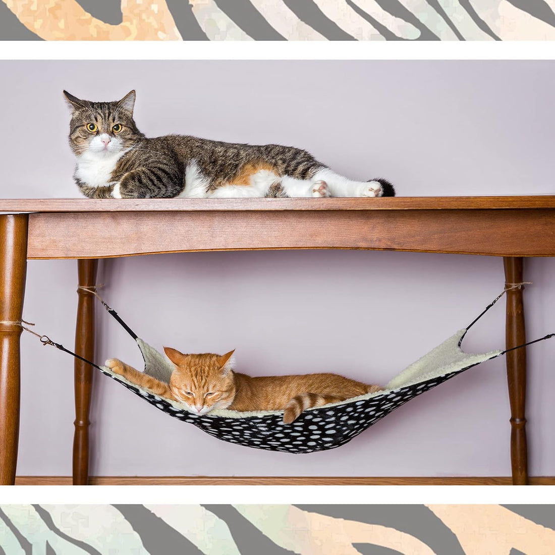 BBTO 3 Pcs Reversible Hanging Hammock Soft Plush for Cat Ferret