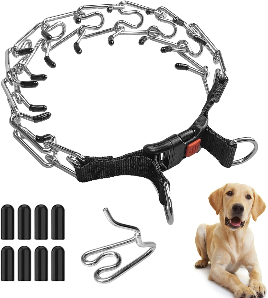 Prong Collar for Large Dogs, Dog Pinch Collar,Dog Choker Collar,High
