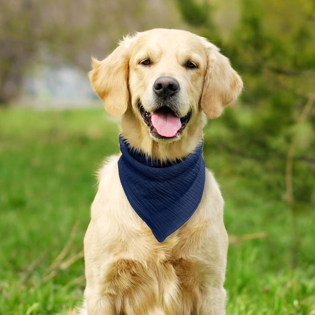 BlissBud Soft Cotton Pet Scarf with Adjustable Button