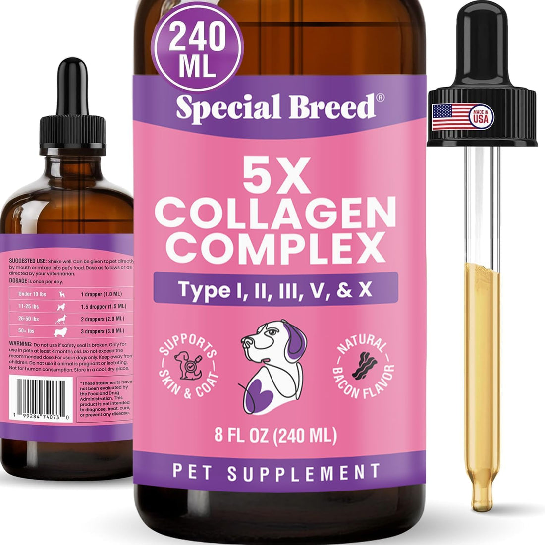 Premium Collagen for Dogs - Liquid Support for Joints, Skin, Coat