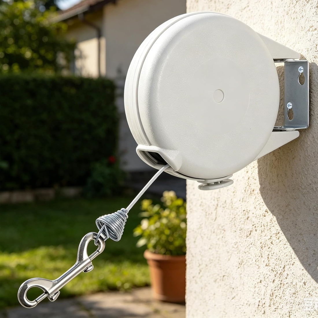 49FT Wall Mount Retractable Dog Tie Out Cable
