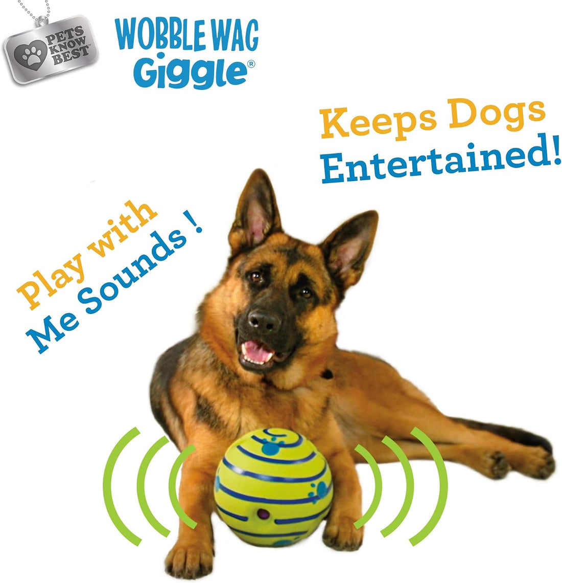 Wobble Wag Giggle Ball, Interactive Dog Toy