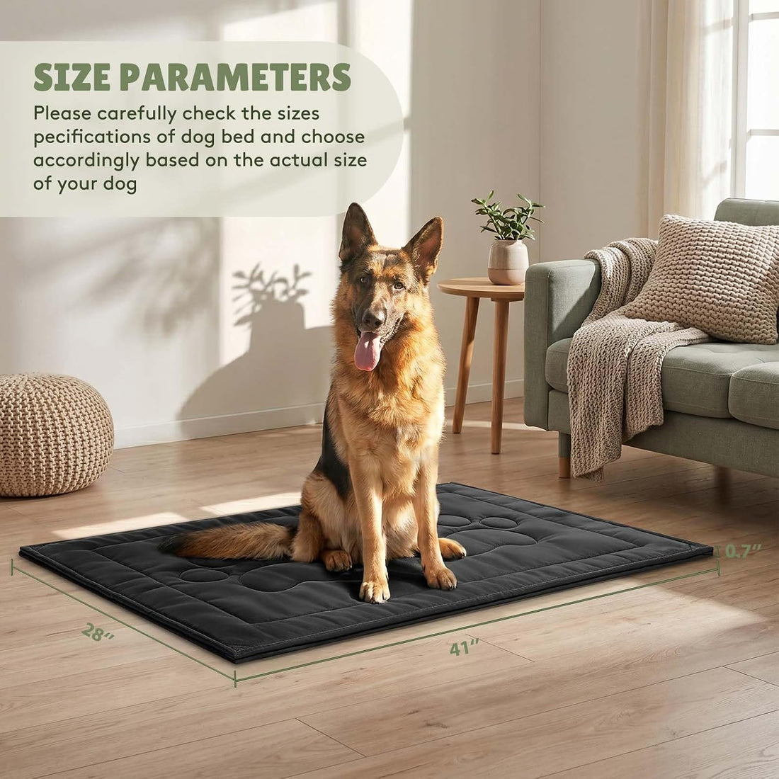 Chew Proof Dog Crate Pad, Indestructible Durable Dog Crate Mat