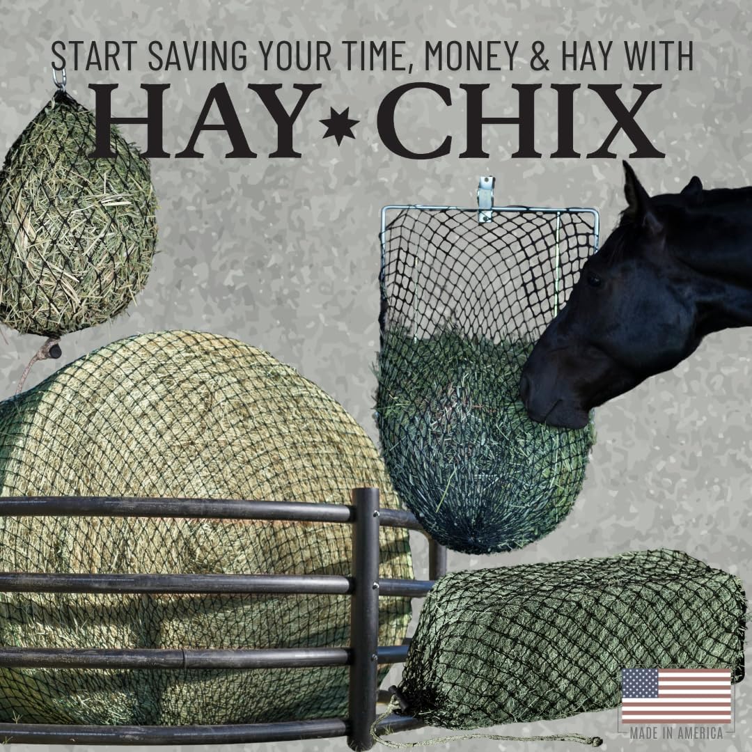 Hay Chix 2-Strand Bale Slow Feed Hay Net for Horses