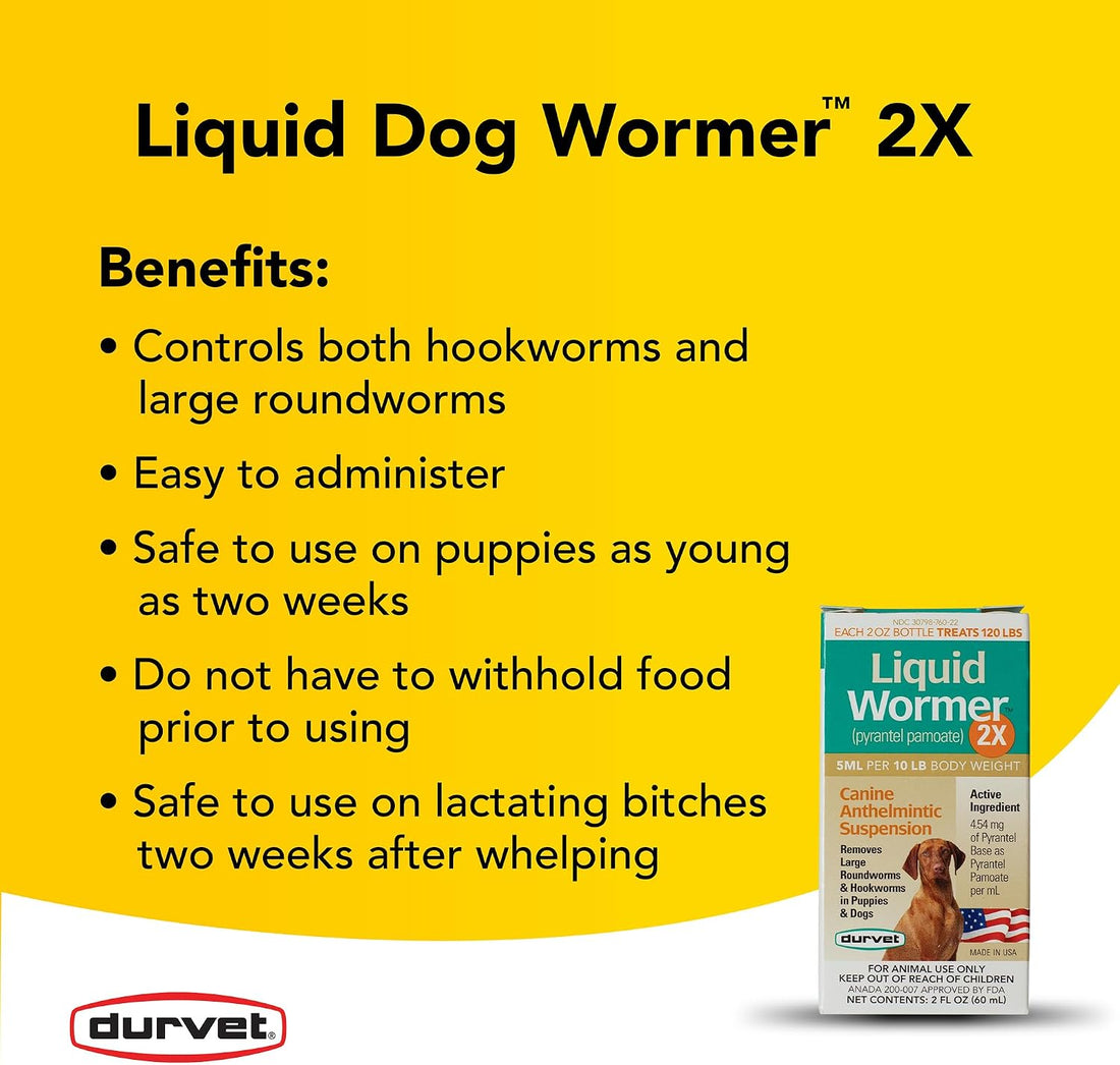 Durvet 2X Liquid Wormer, 2-Ounce