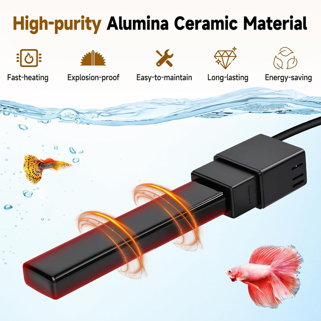 AQQA Ceramic Aquarium Heater 500W